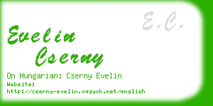 evelin cserny business card